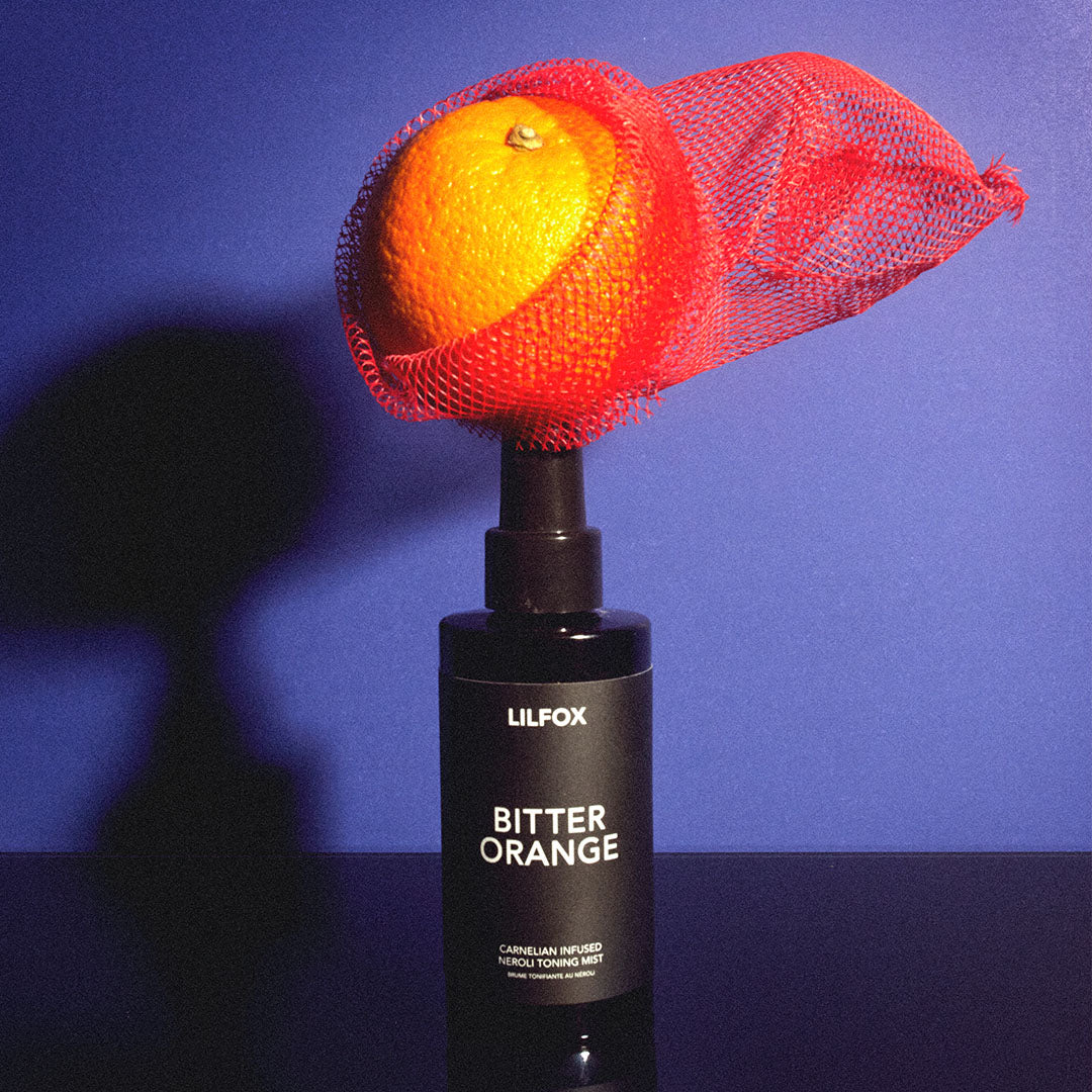 LILFOX Bitter Orange Neroli Toning Mist with orange on top of product