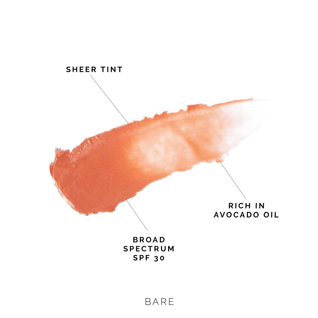 Hydrating Sheer Lip Balm – Bare MD Solar Sciences product swatch