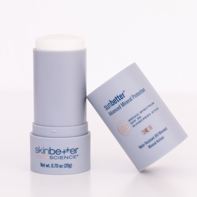 skinbetter sunbetter sheer sunscreen spf 56 stick open