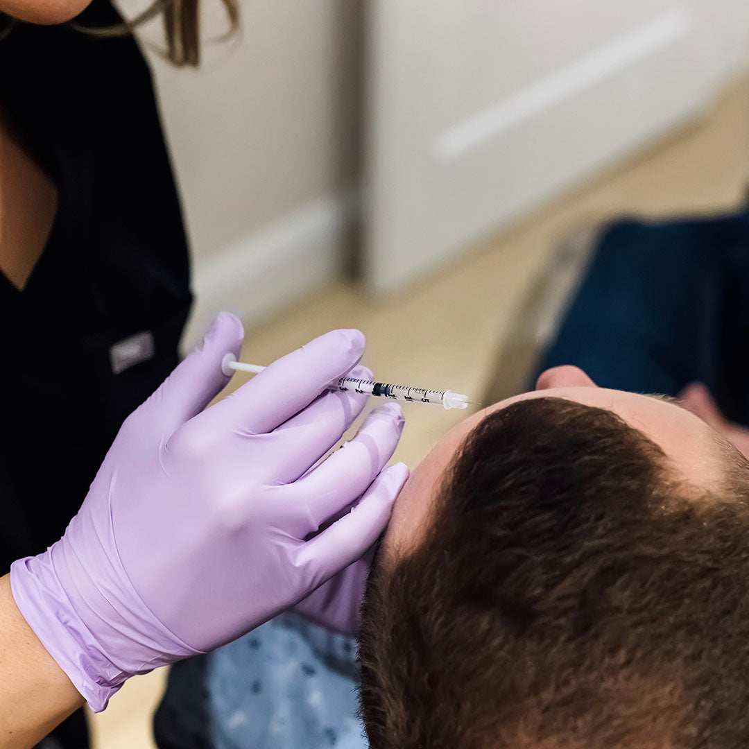 botox injections on a man